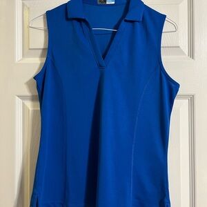 PGA Tour Women's Sleeveless Golf Polo in Royal Blue